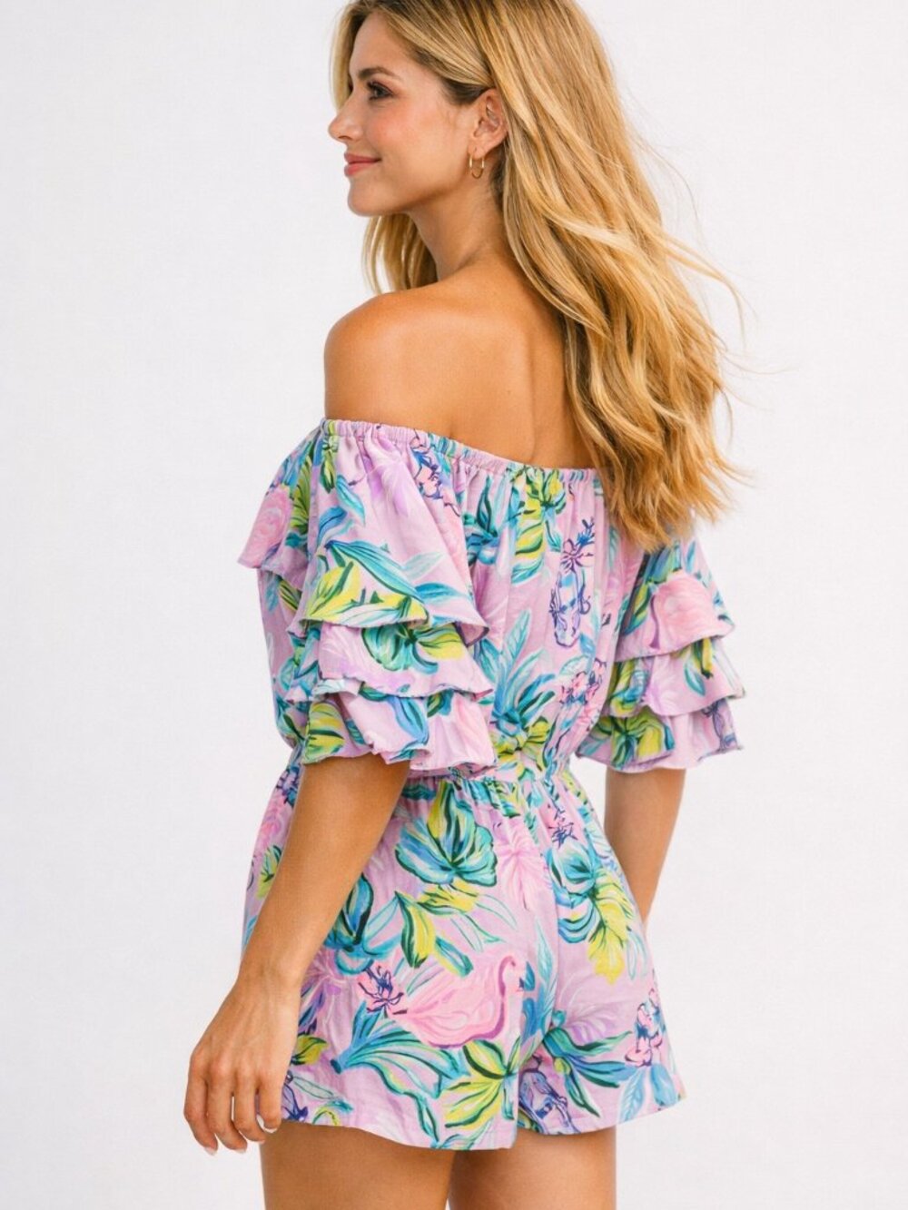 Lilly Pulitzer Calla Romper Mermaid in the Shade Size XS